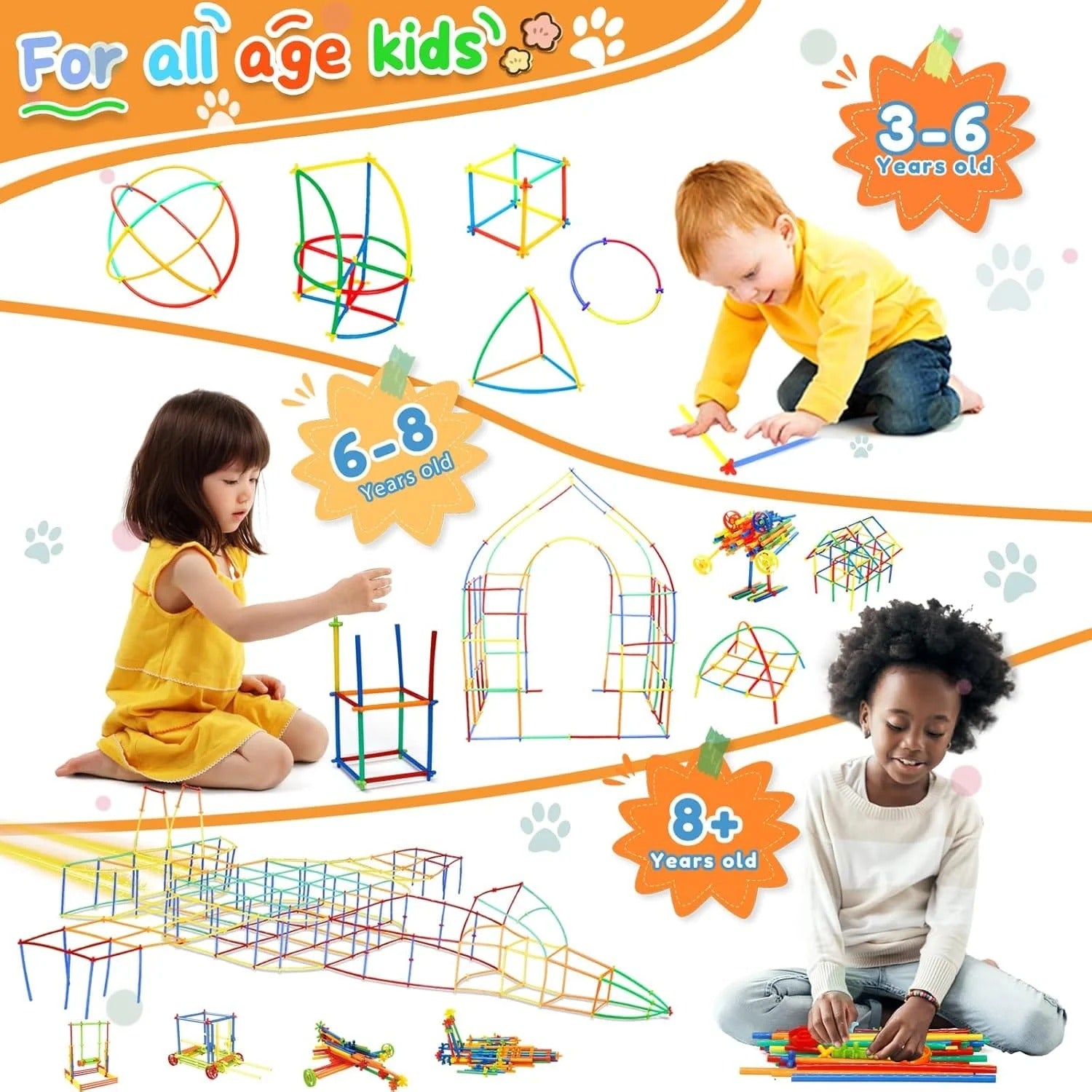 STEM Straw Building Construction Toy Set
