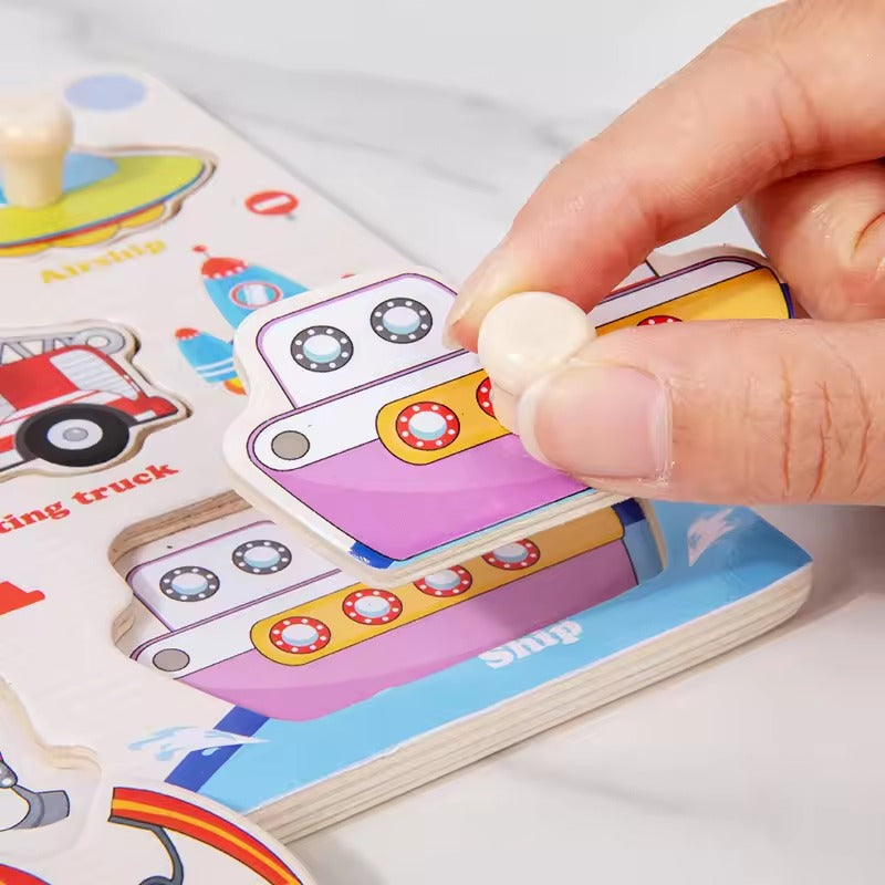 Wooden Sorting Knob Board