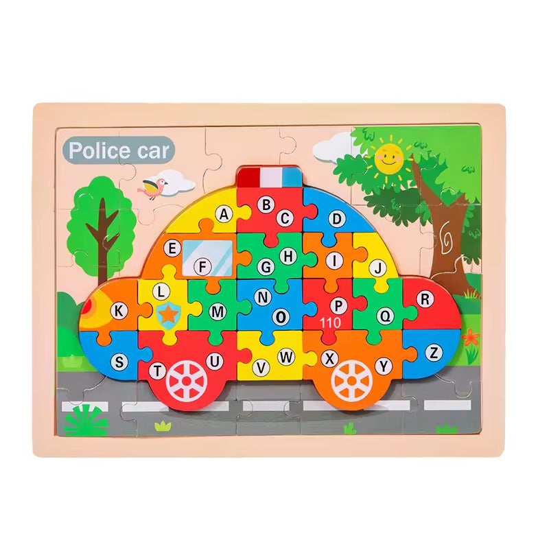 Wooden 3D Number & Sorting Puzzle 1 Piece (Assorted Designs)
