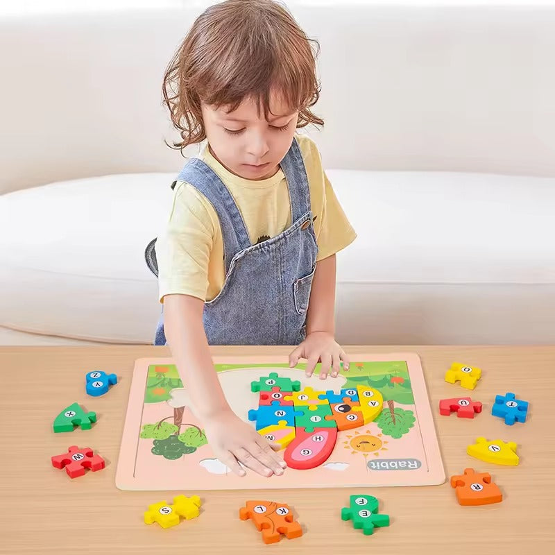 Wooden 3D Number & Sorting Puzzle 1 Piece (Assorted Designs)
