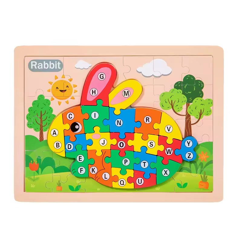 Wooden 3D Number & Sorting Puzzle 1 Piece (Assorted Designs)