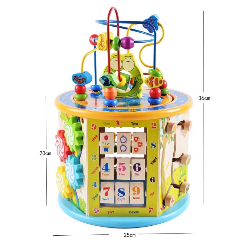 Syncretic Multifunctional Intelligence Big Round Beads Activity Cube