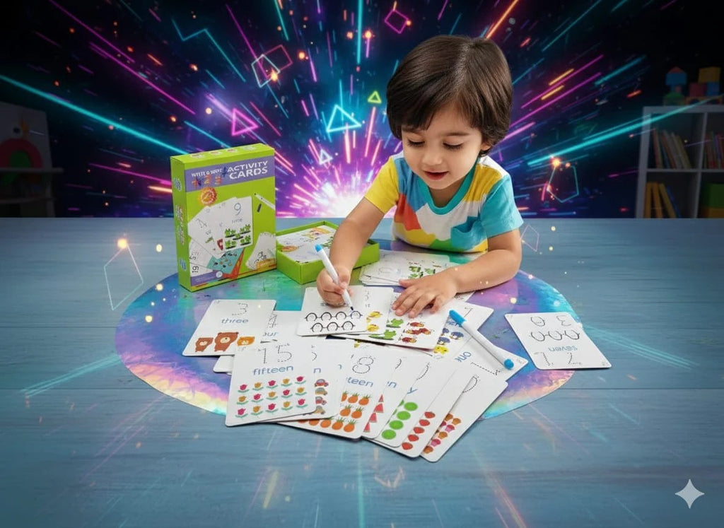 ABC, 123 & Word Write and Wipe Activities Cards