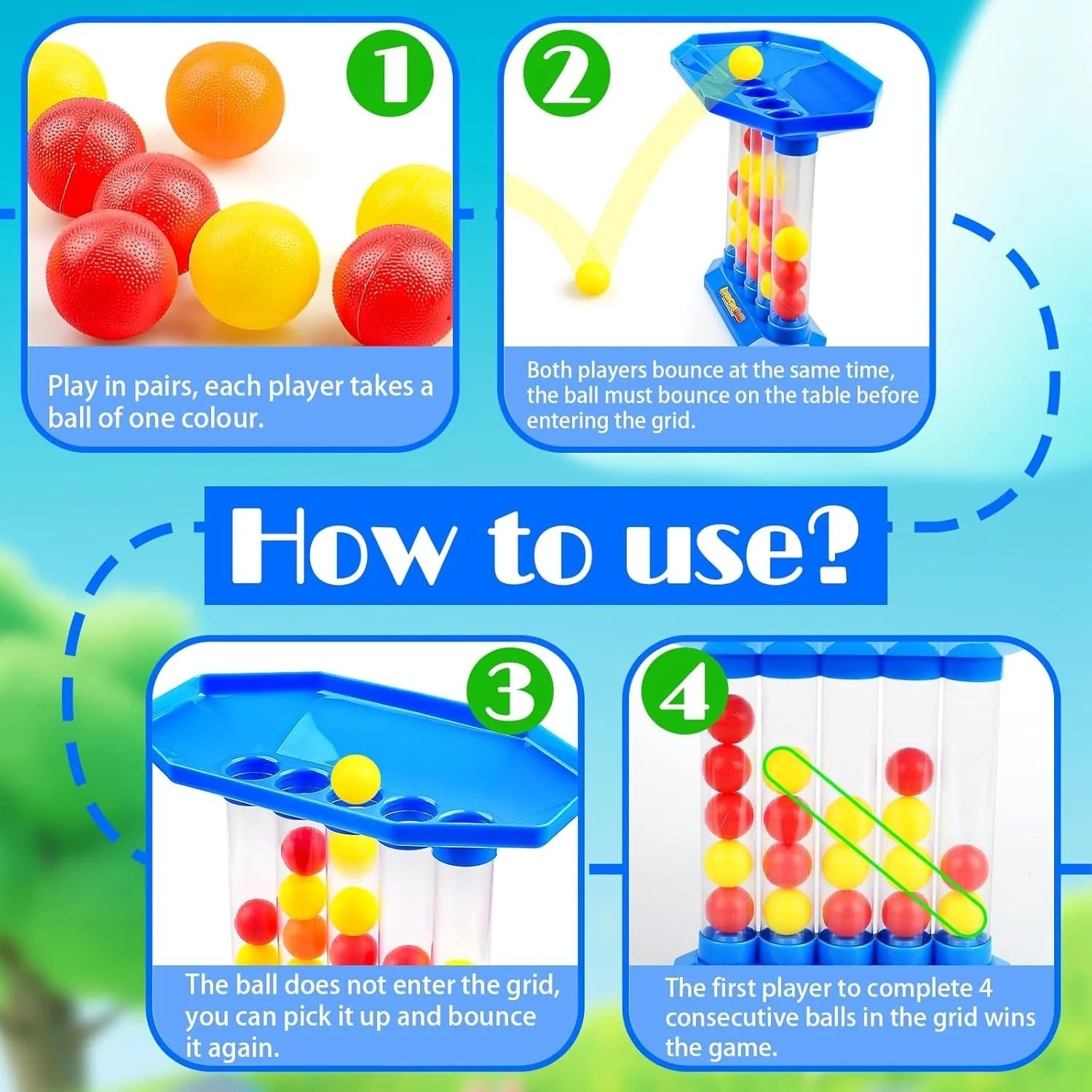 Bouncing Connect Four – The Classic Strategy Game with a Bouncy Twist!