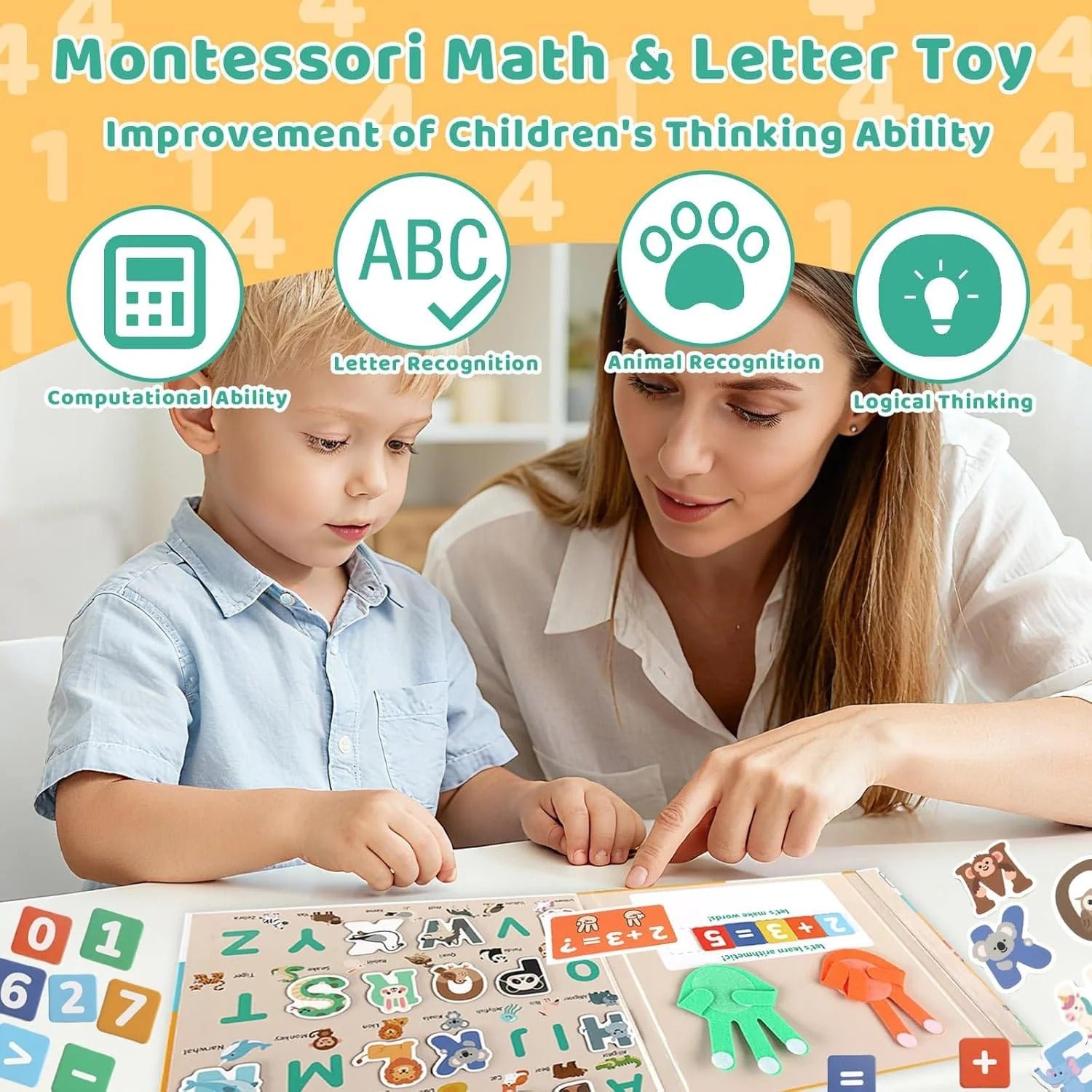 Study 2-in-1 Letter & Number Magnetic Board Book