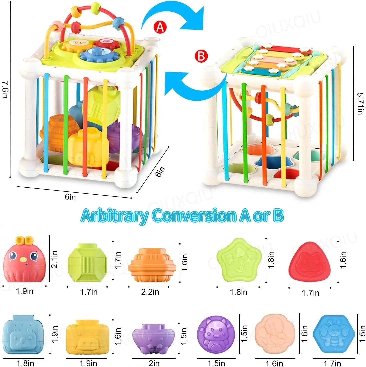 Baby Multifunction Activity Shapes Learning Cube