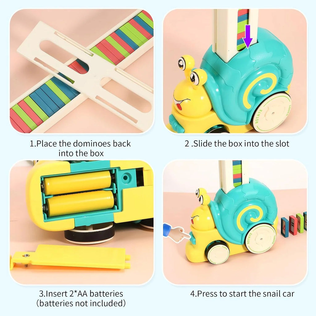Domino Laying Snail Train