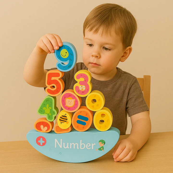 Wooden Balancing & Lacing Activity Set