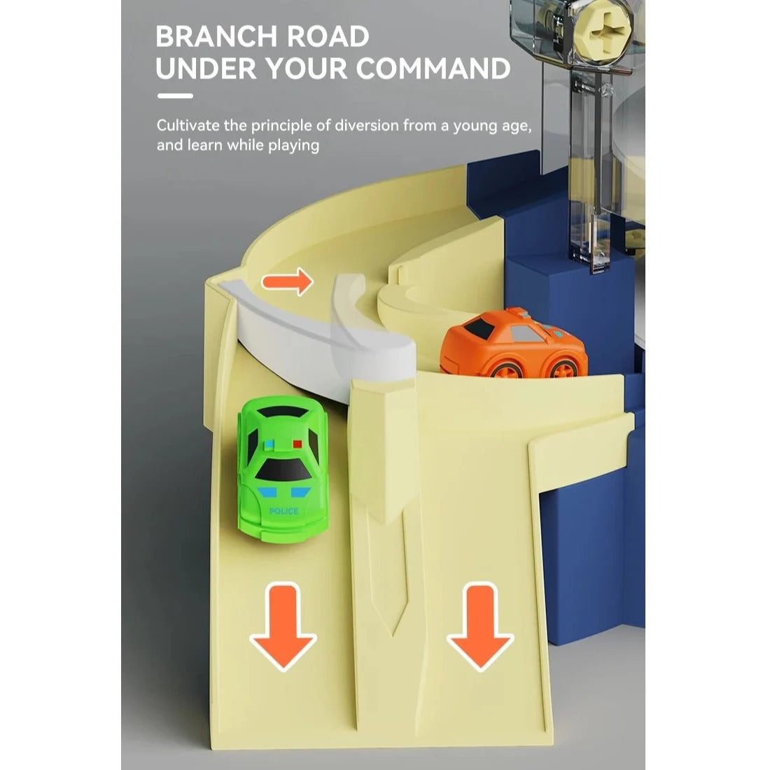 Multi-Level Parking Playset with Elevator, Tracks & Lights