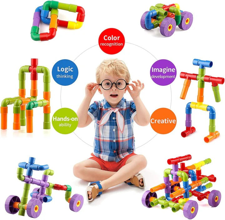 Creative Pipe Puzzle Building Blocks Set