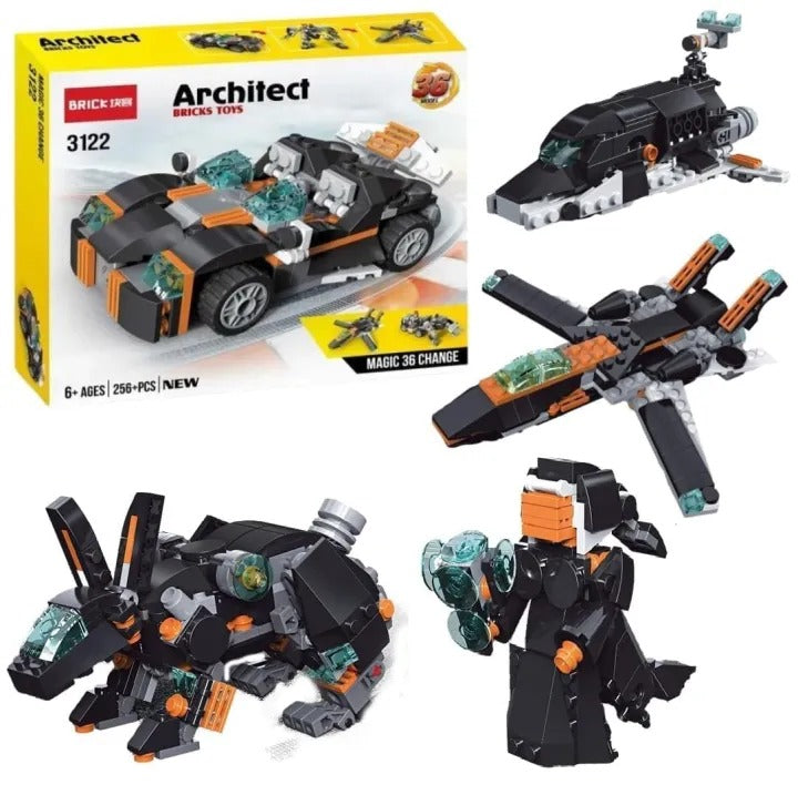 6-in-1 Building Blocks Set (256+ Pieces)