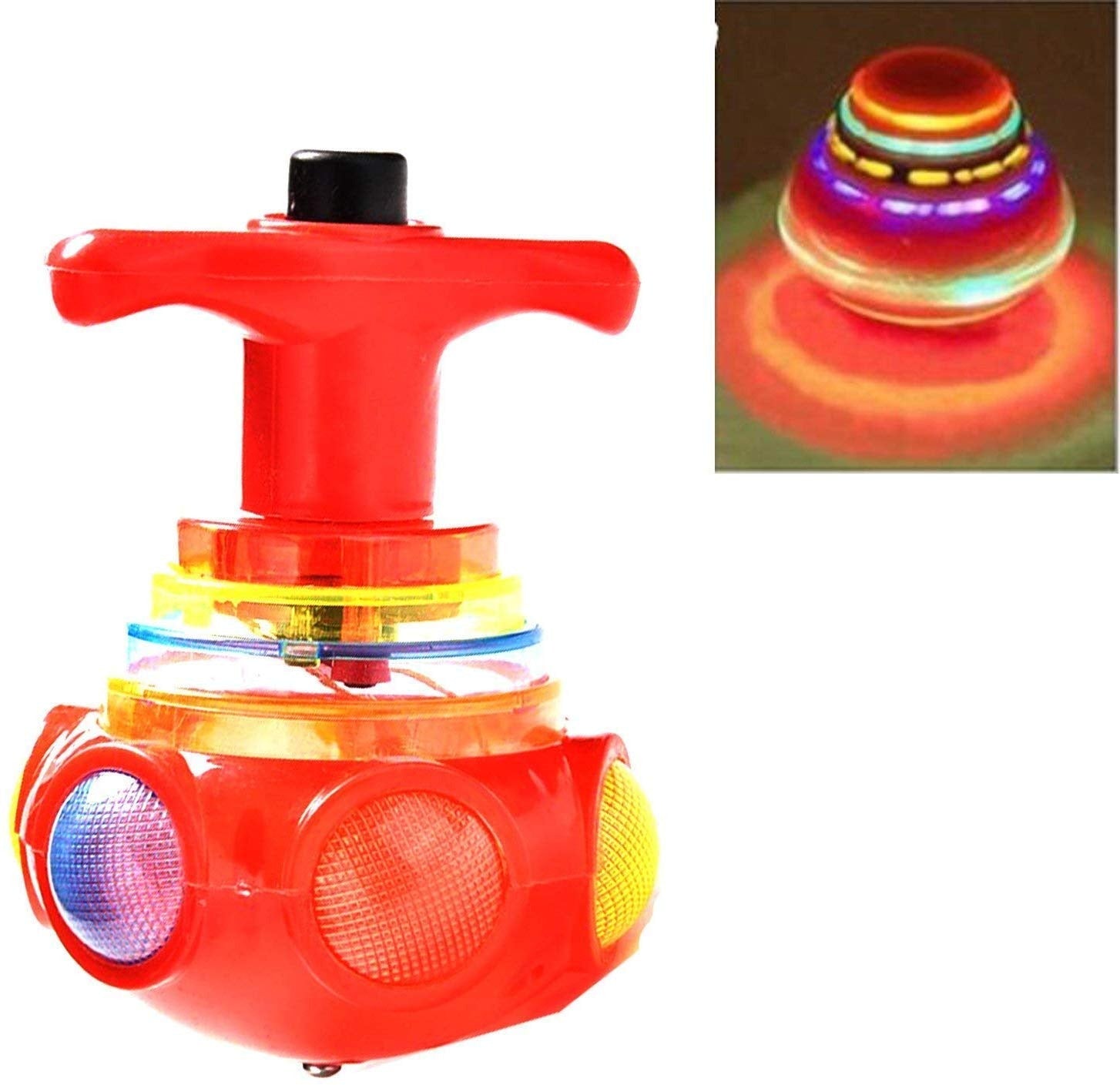 Flashing Musical Spinning Top 1 Pcs (Assorted Colors)