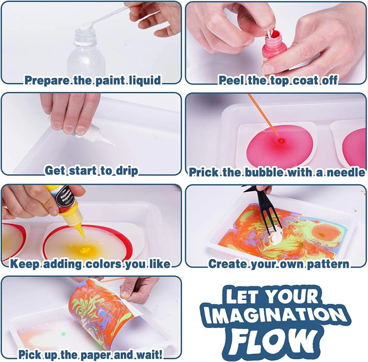 The Master of the Ebru Water Marble Painting - Big Size