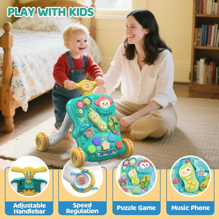 Multi-Activity Baby Walker with Interactive Learning Panel