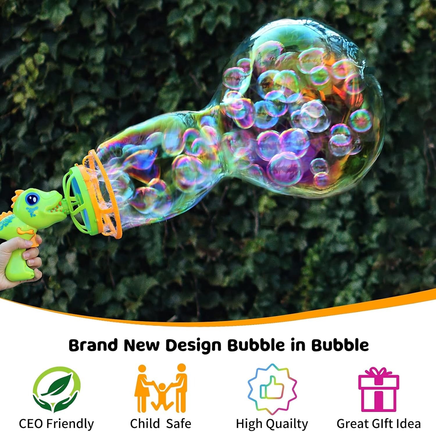 Dinosaur Bubble Gun Machine