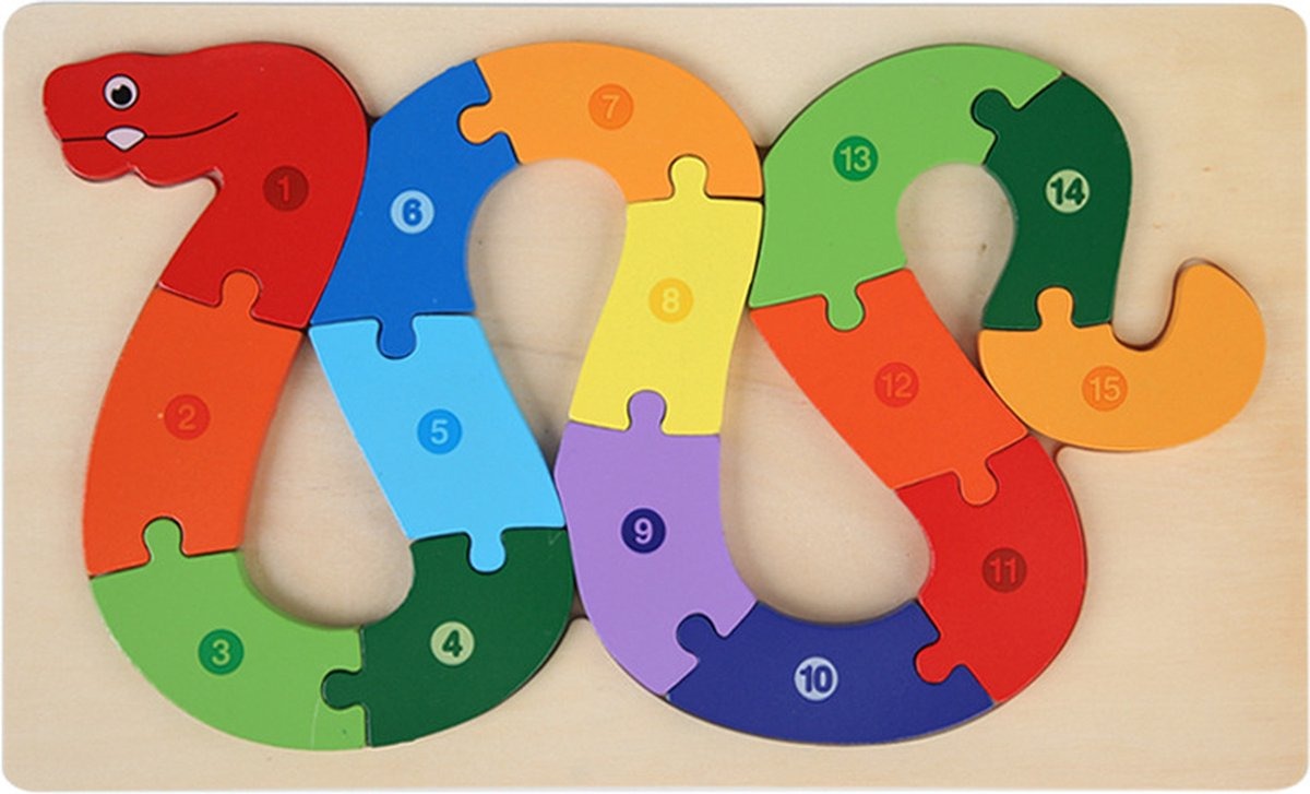 Wooden 3D Number & Sorting Puzzle 1 Piece (Assorted Designs)