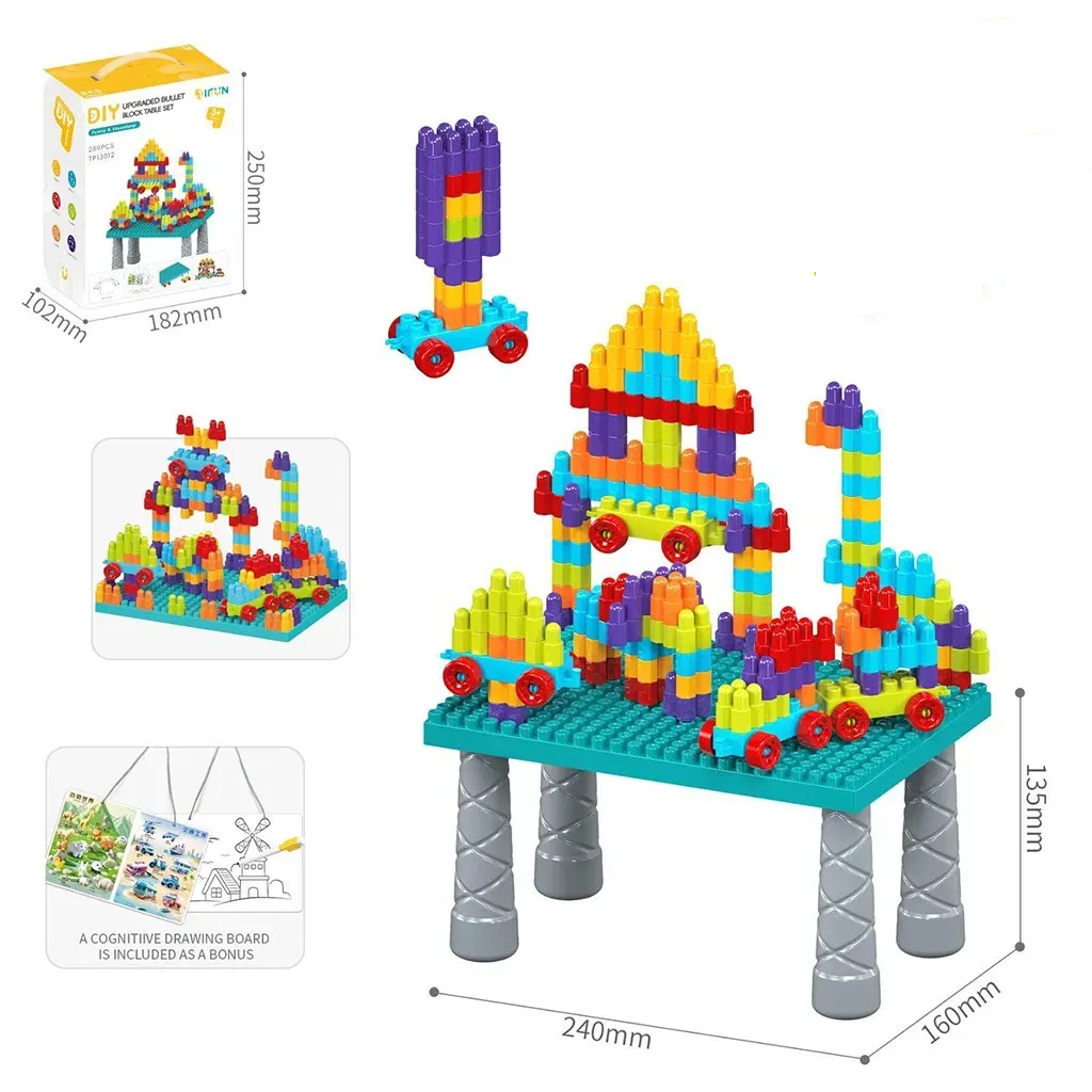 Buildblock Toy 289 Pieces Creative Building Block Table Toy Set – JustForKids