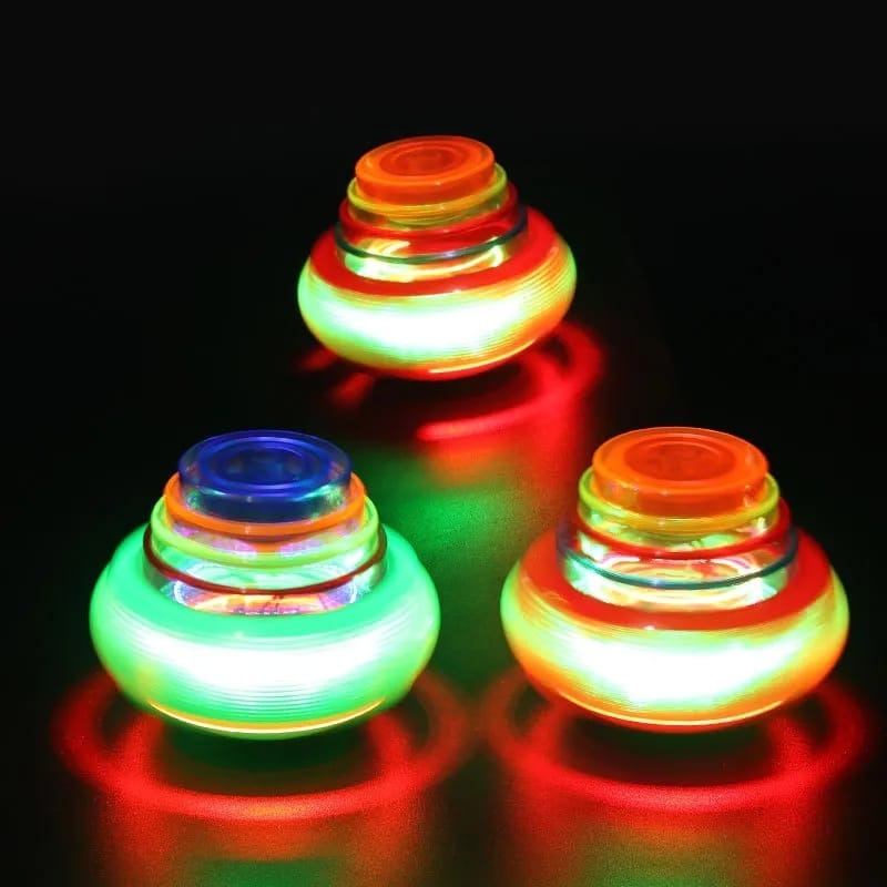 Flashing Musical Spinning Top 1 Pcs (Assorted Colors)