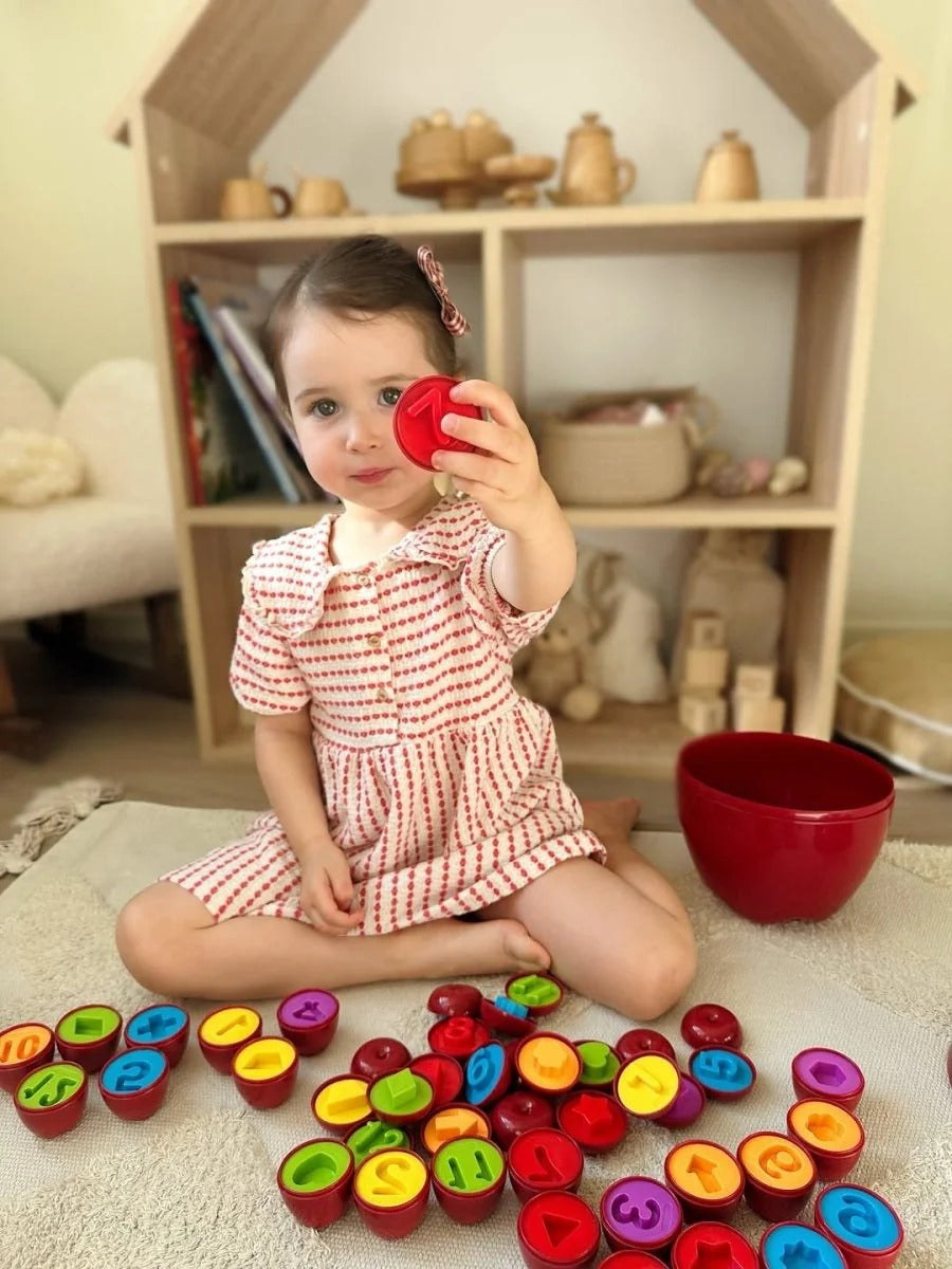 Apple Smart Eggs – Montessori Matching & Learning Toy