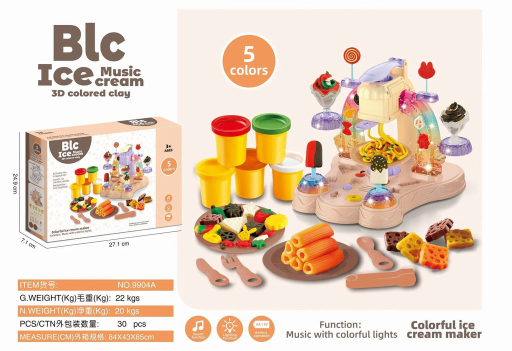 Color Mud Ice Cream Music Machine Play Set