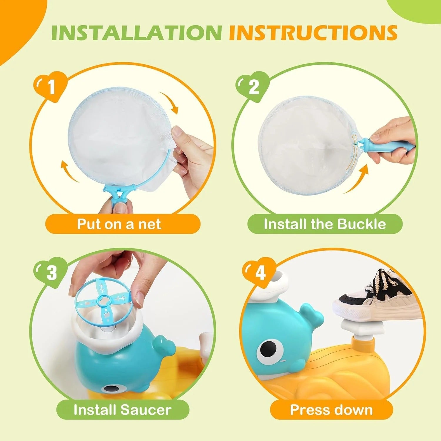 Whale Flying Disc Launcher Toy