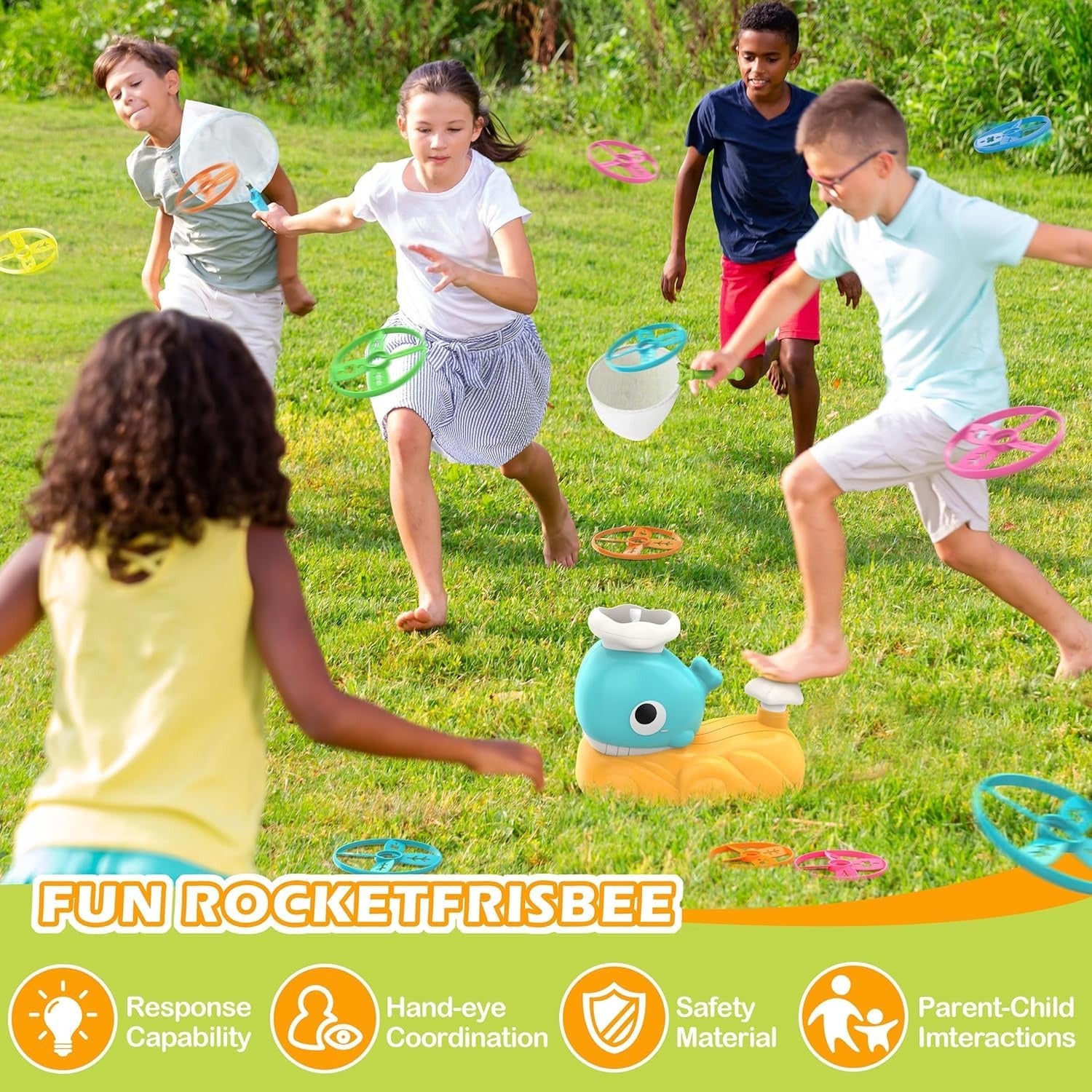 Whale Flying Disc Launcher Toy