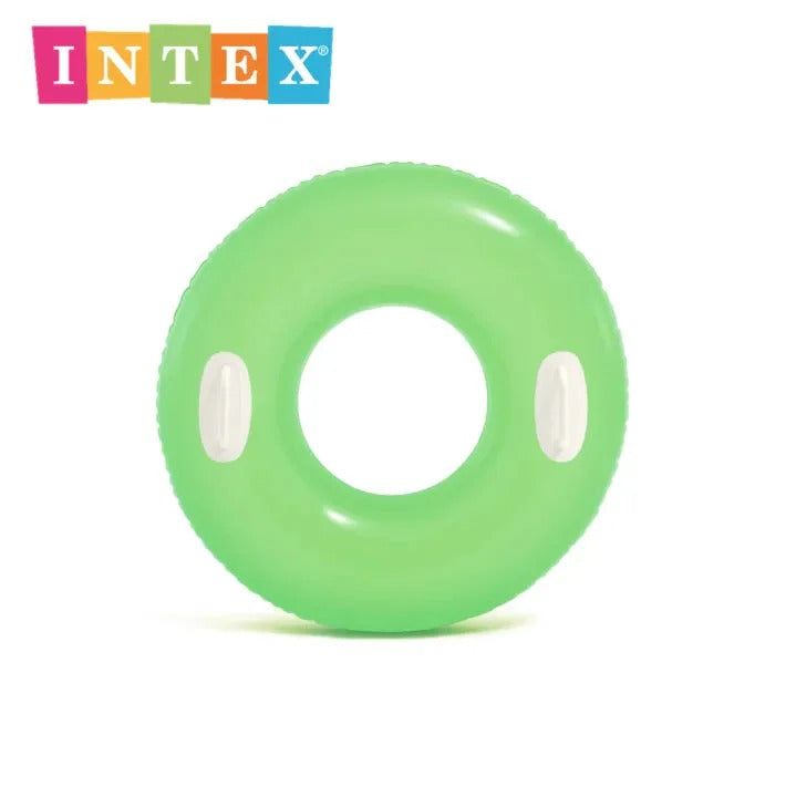 INTEX 30" Hi-Gloss Tube Swim Water Ring (Assorted Colors)