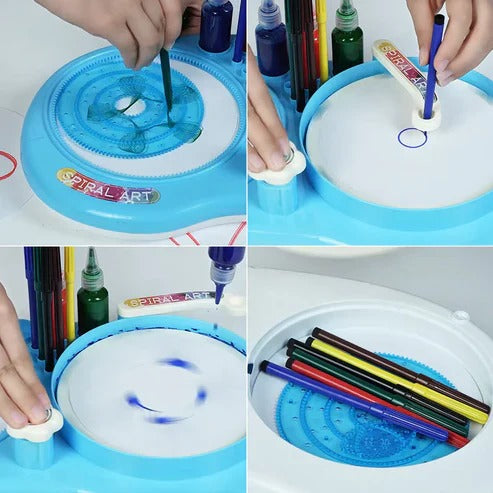 Spiral Art Drawing Kit for Kids (37 Pieces)