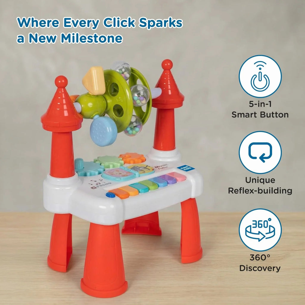 Multi-Functional Toddlers Light-Up Musical Piano Table