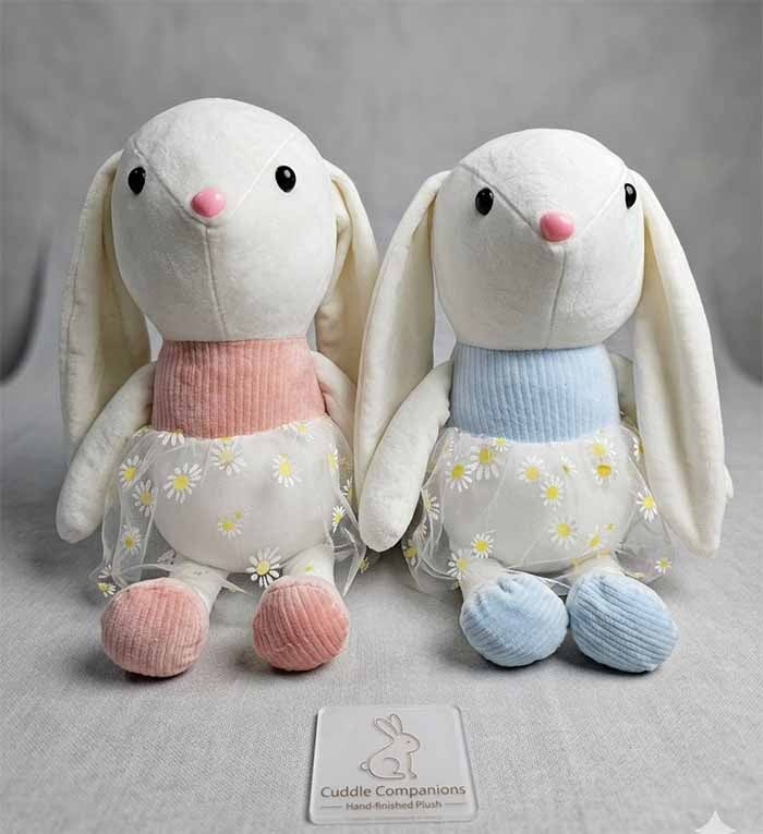 Plush Rabbit Toy with Daisy Lace Dress 40cm