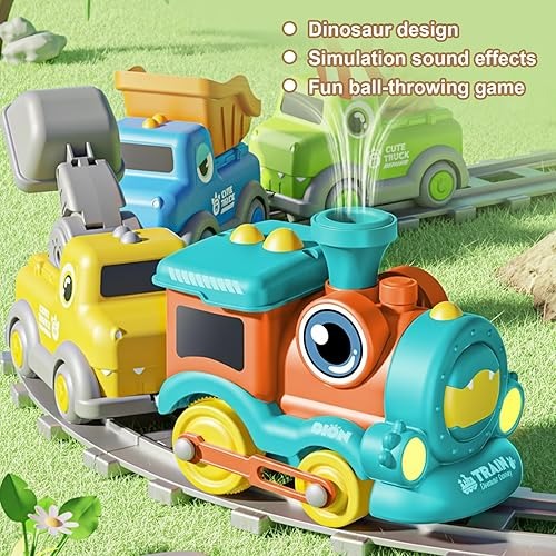 Dinosaur Ball Blowing Train Track Set