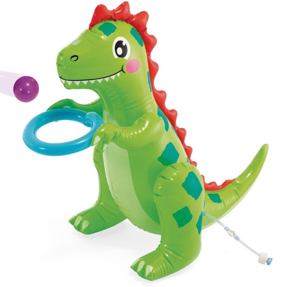 INTEX Dino Park Inflatable Water Play Center with Slide and Sprayer - 201 × 157 × 69 cm