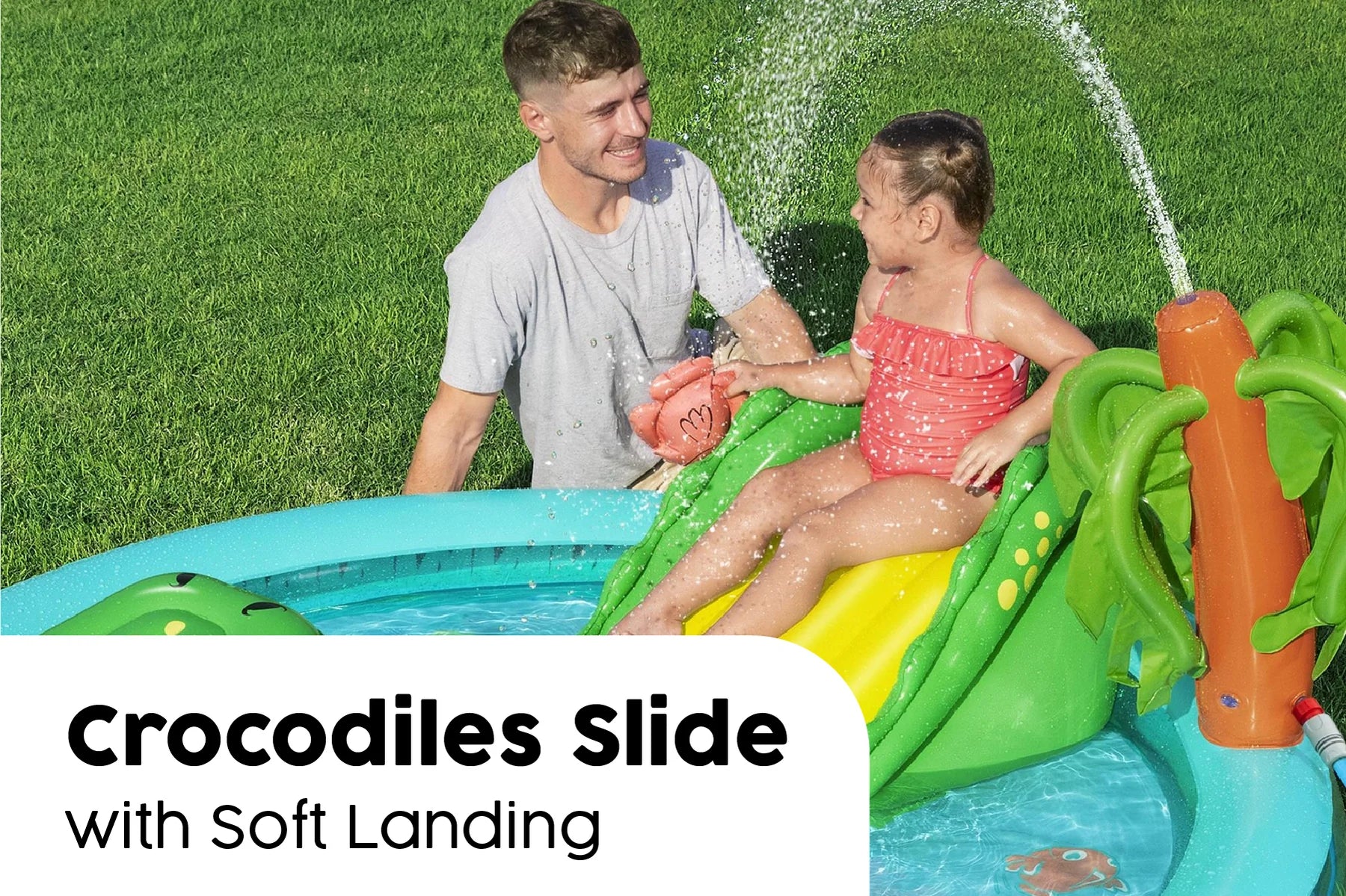 Crocodile Cove Play Center 7'4" x 71 x 28.5"/2.24m x 1.81 x 72cm
