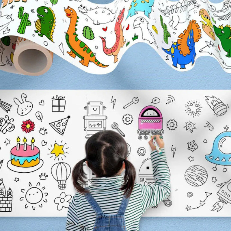 Children's Coloring Drawing Roll - JustForKids