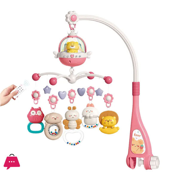 COGNIKIDS Remote Control Baby Crib Mobile With Music, Light