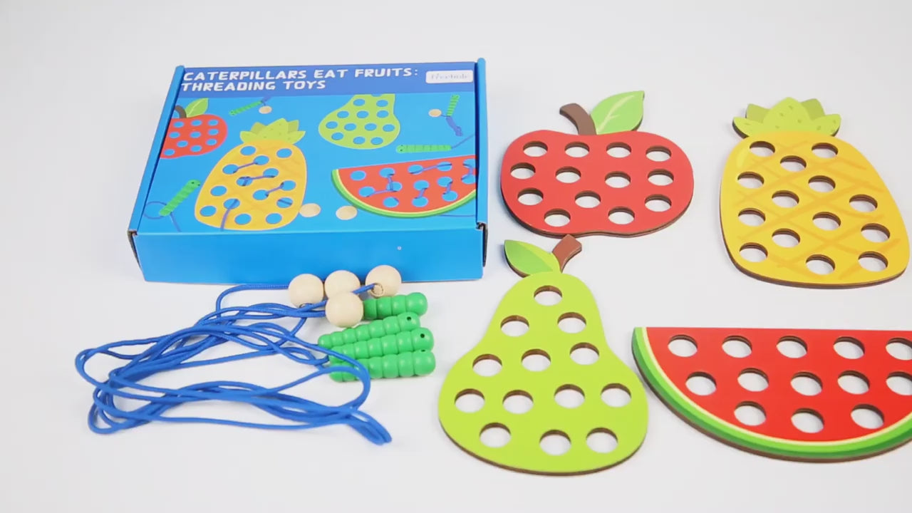 Caterpillar Eat Fruits Threading Set (4 Pieces)