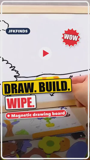 2-in-1 Montessori Magnetic Puzzle Drawing Board video preview 1