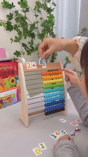 10-Row Wooden Calculating Frame Abacus video preview 1