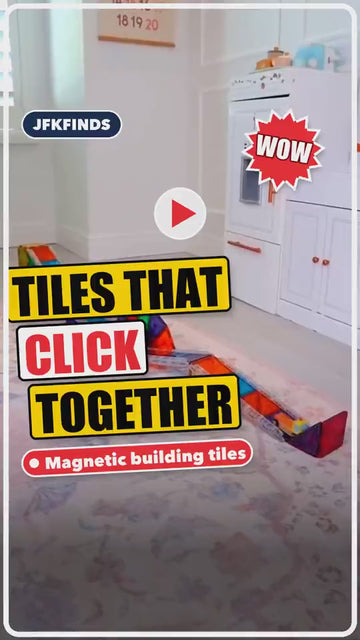 56-Piece DIY Magnetic Building Blocks – Luminous Tiles & Marble Run video preview