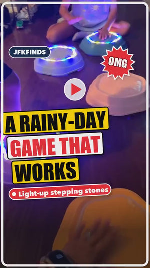 8-Piece Musical Crossing Stone Balance Set for Kids - Light & Sound Stepping Stones video preview