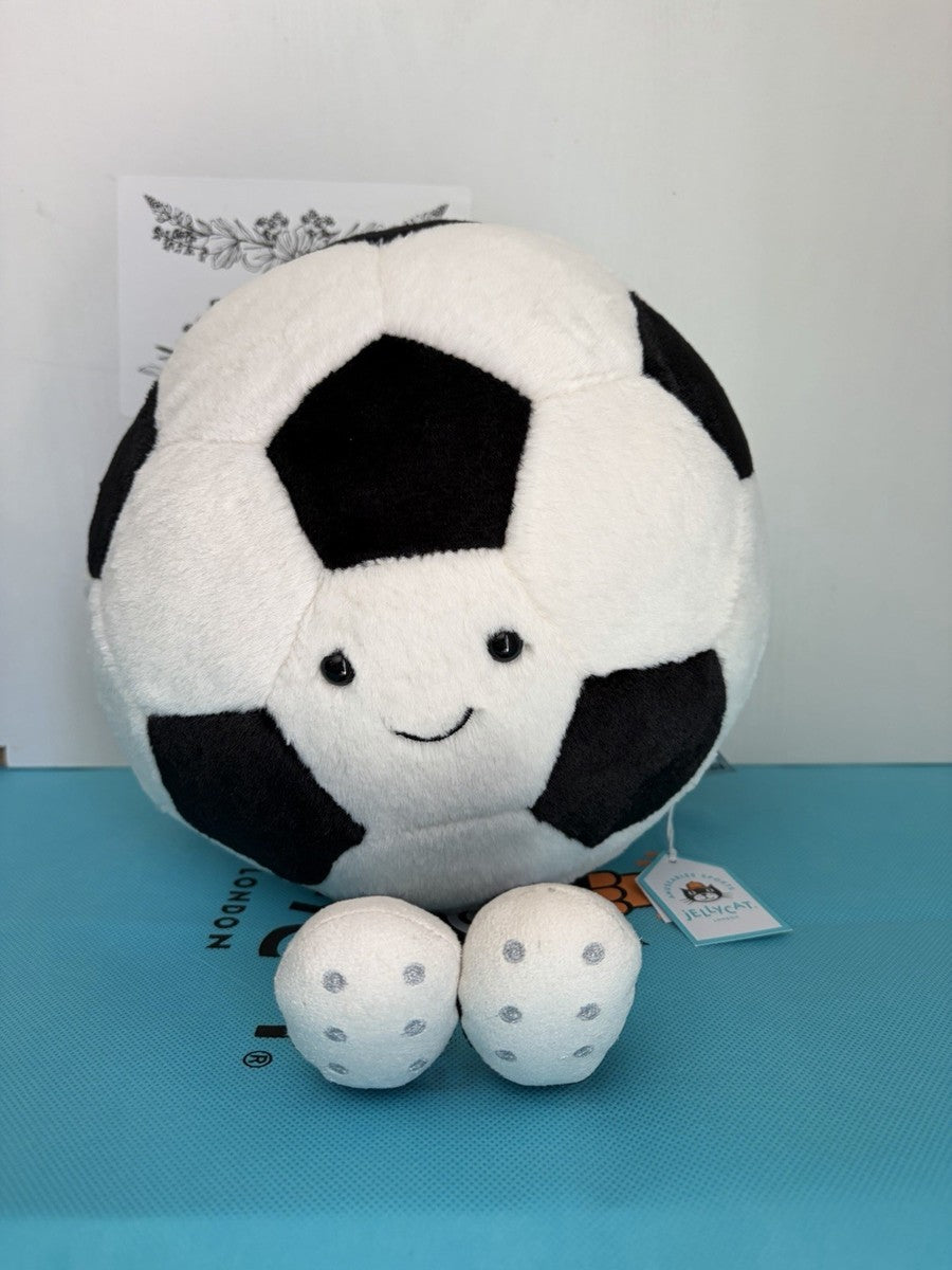 Amuseables Football Soccer Ball Plush Toy