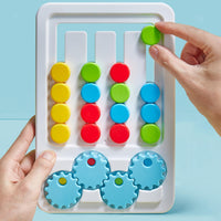 Montessori Slide Four-Color Chess Board Game - JustForKids