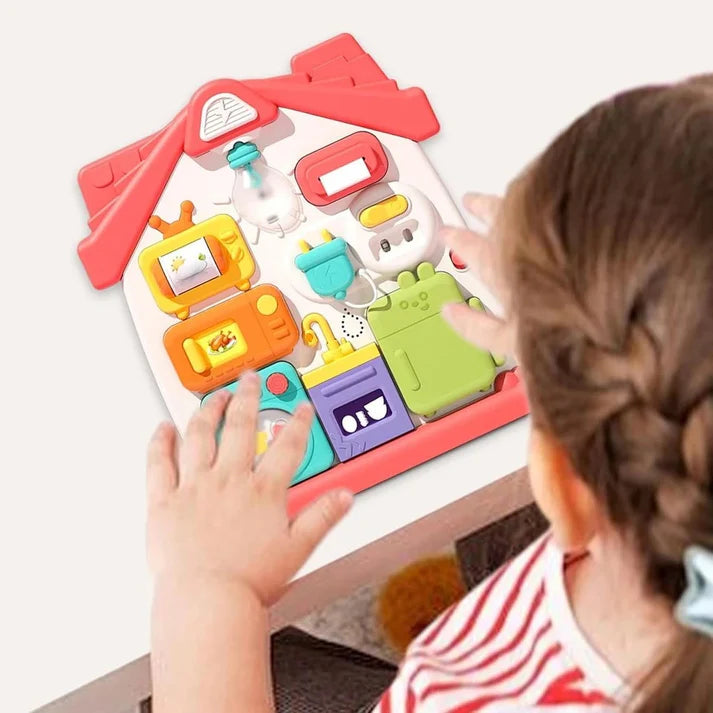 Multifunctional House Interactive Busy Board - JustForKids