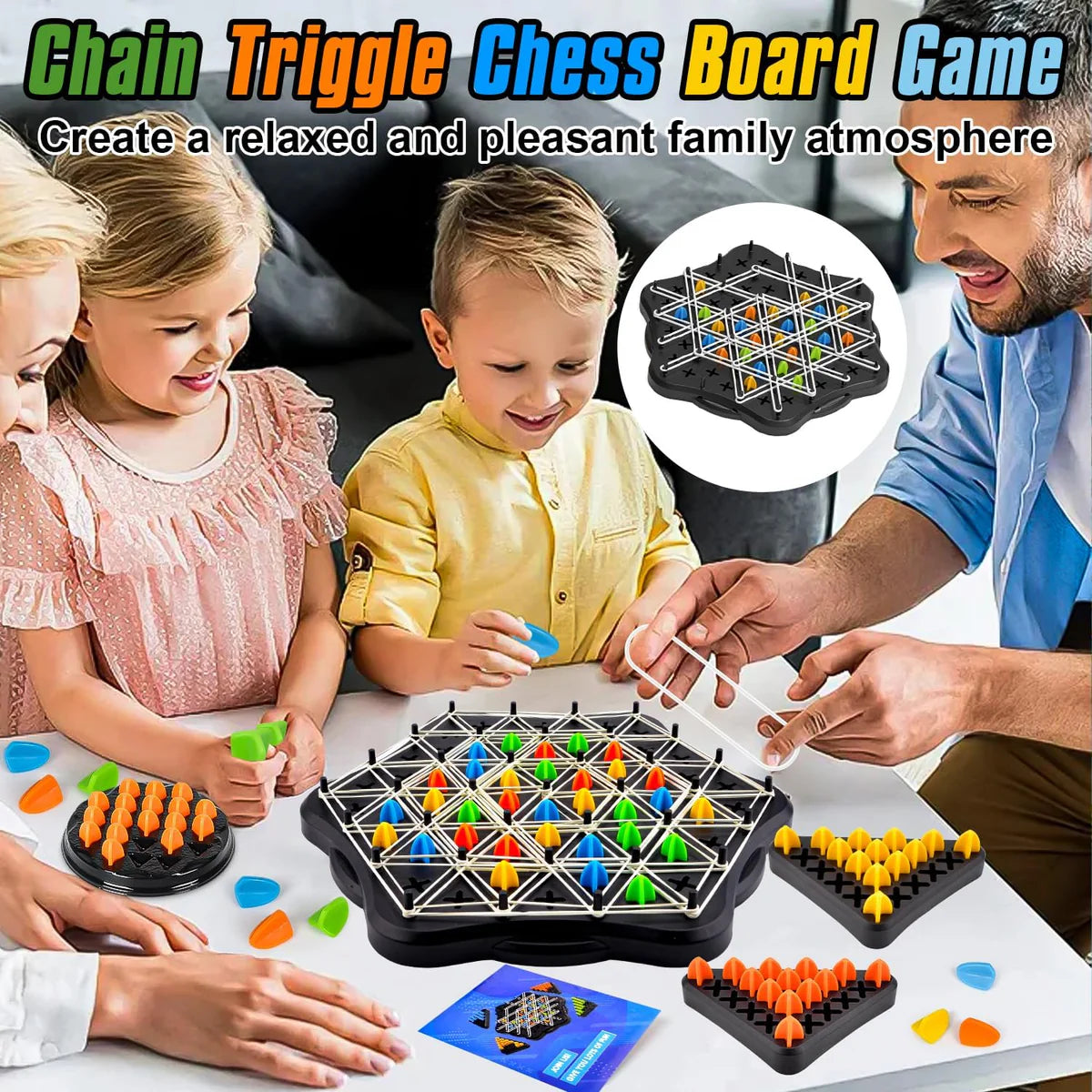Bundle Offer || 3 in 1 Tic Tac Toe - 2 in 1 Magnetic Chess Game - Triangle Chess Game
