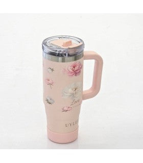 Floral Insulated Travel Mug – Elegant Style