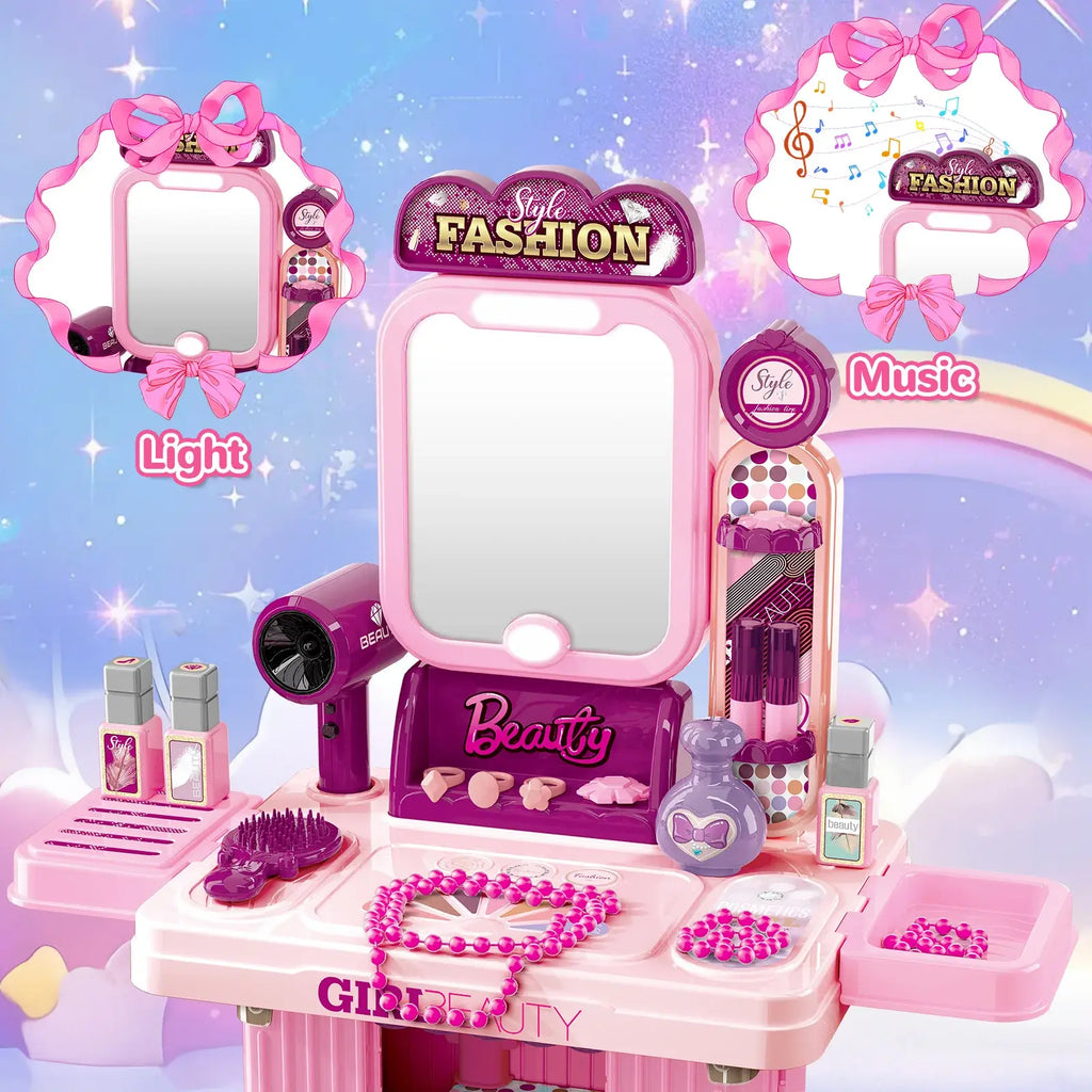 Kids Beauty Makeup Vanity Suitcase