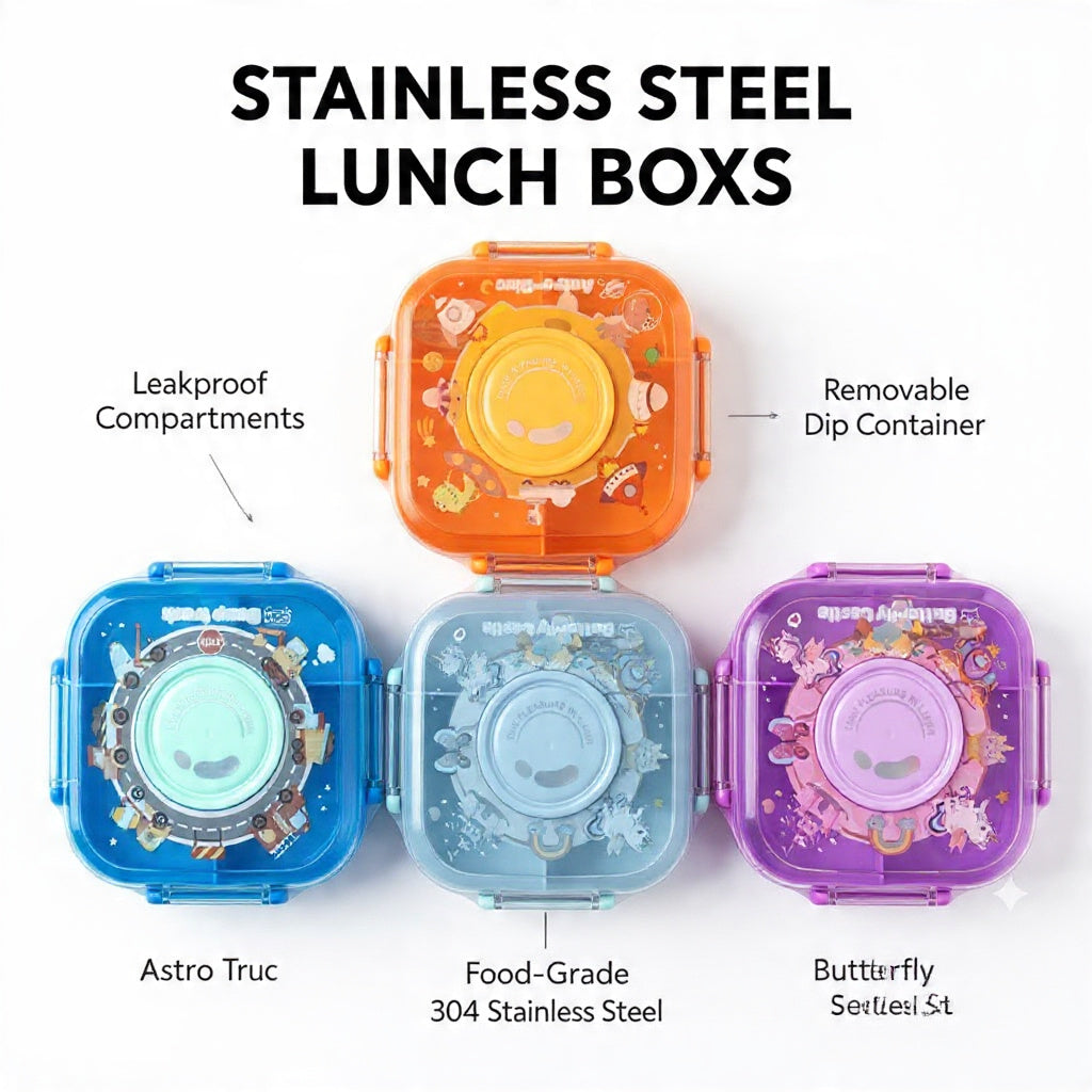 Stainless Steel Lunch Box for Kids & Adults
