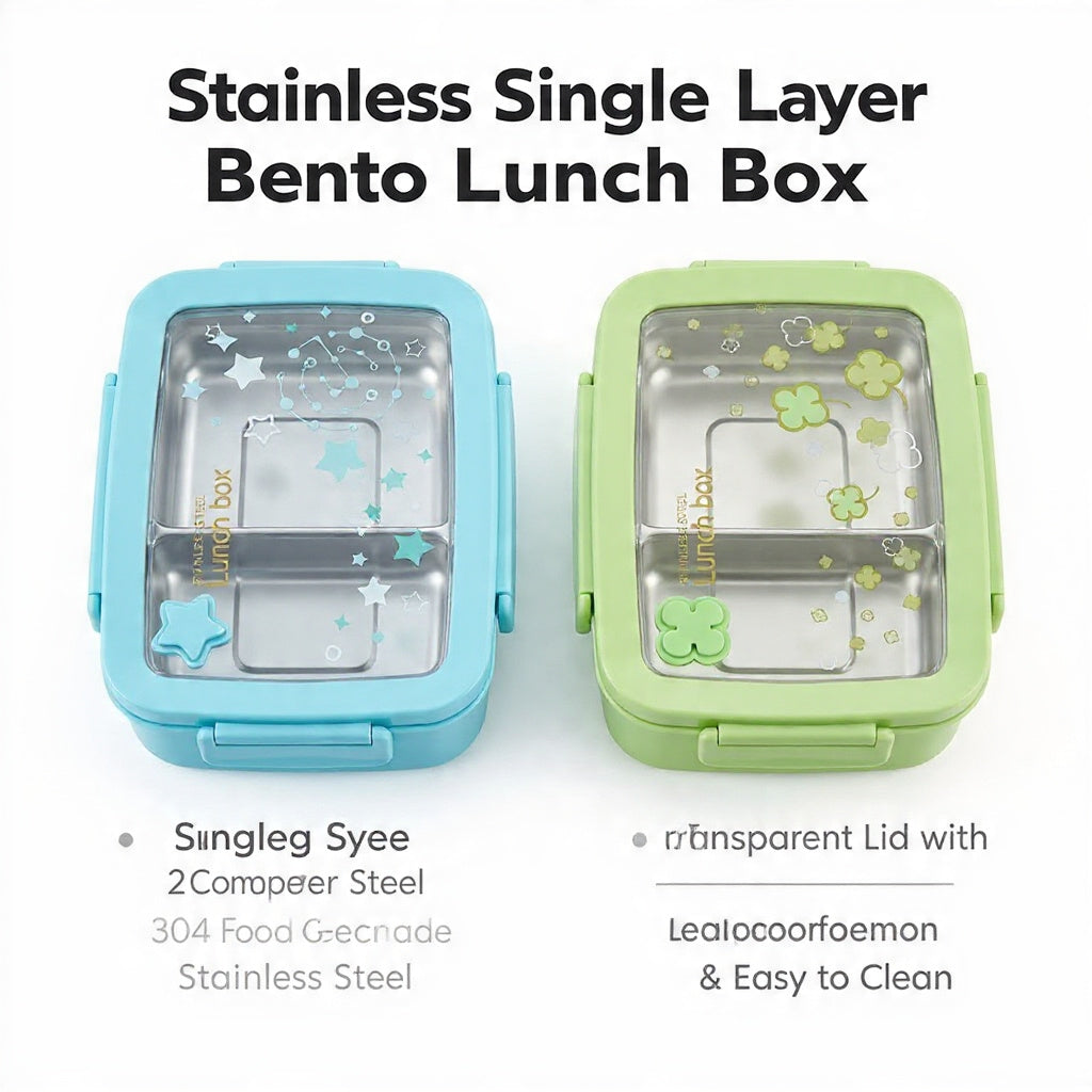 Stainless Steel Single Layer - Bento Lunch Box