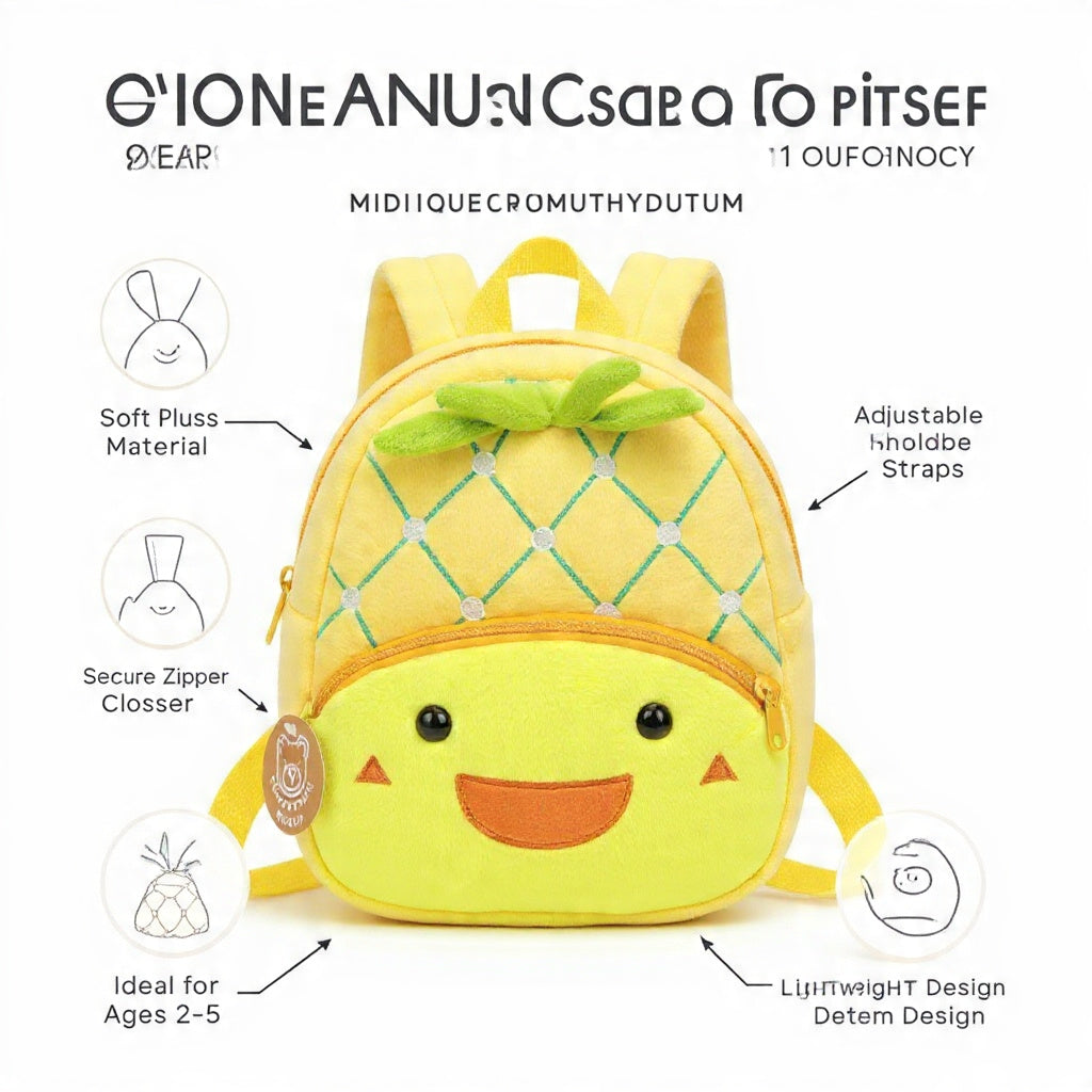 Cute Fruit Character Plush Backpack