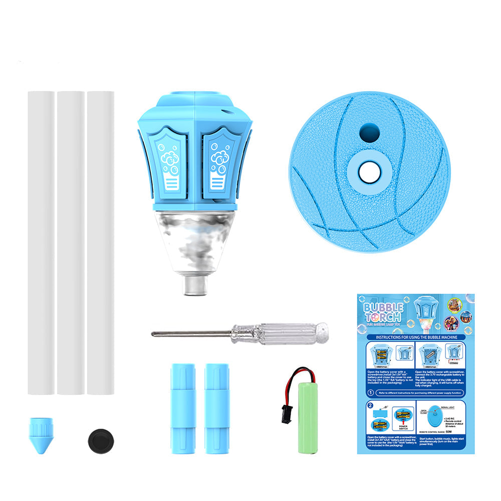 Bubble Torch Fun Garden Lamp Toy with LED Lights